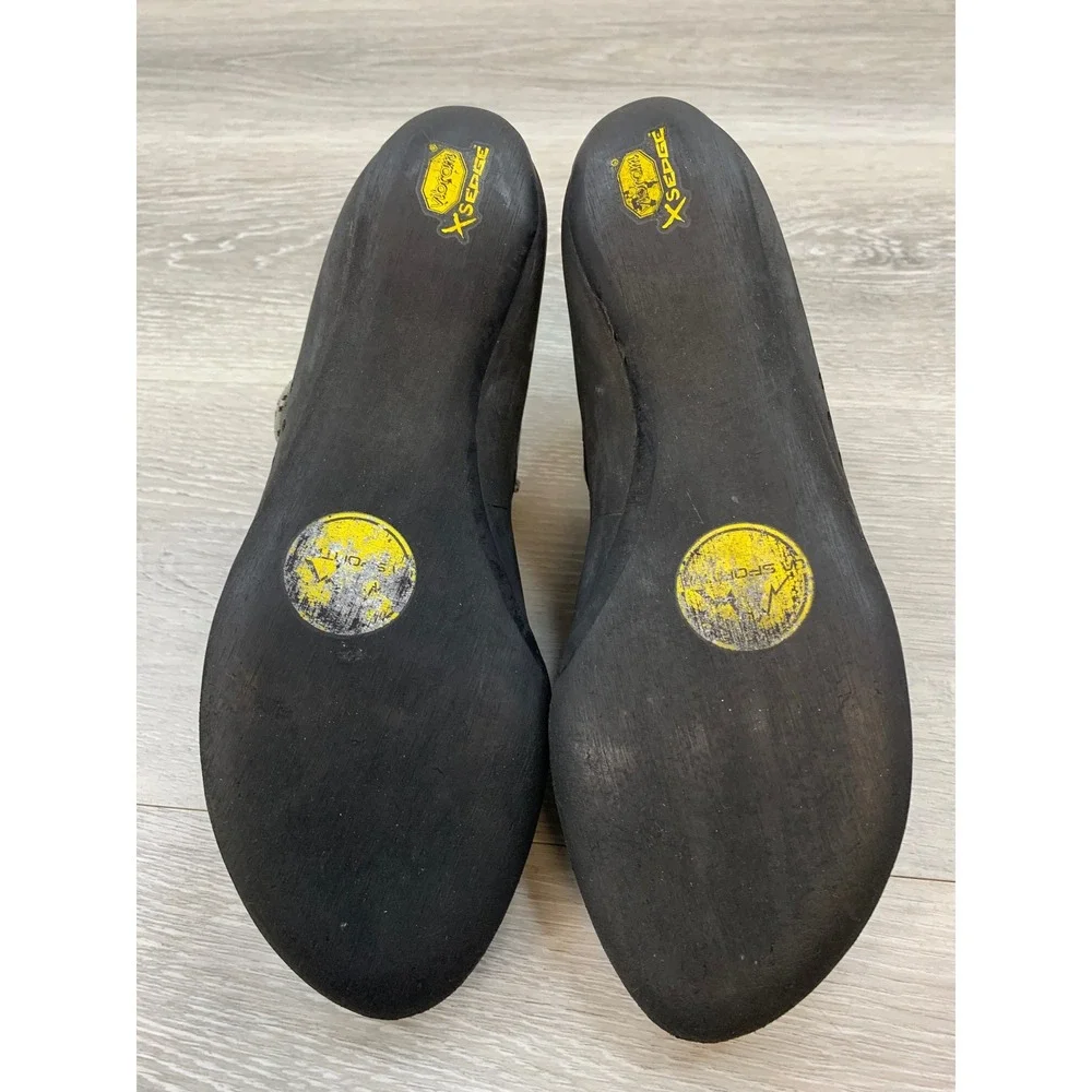 La Sportiva Nago Climbing Shoes Silver Sage Green Vibram XS Edge Mens 7 Womens 8